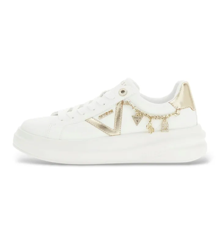Guess para mujer. FLTBTTLEA12 Zapatillas Ebetts blanco (36), 1 a 3cm, Cordones, Casual