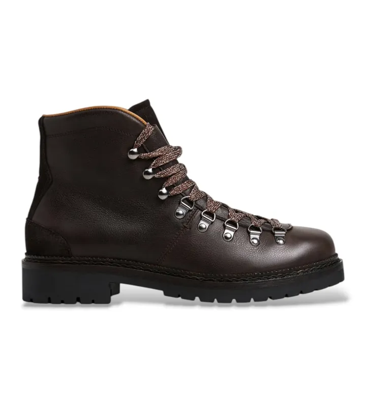 Hackett London para hombre. HMS200139 Botas de piel Verbier Hiker marrón (40), Plano, Cordones, Casual, Outdoor