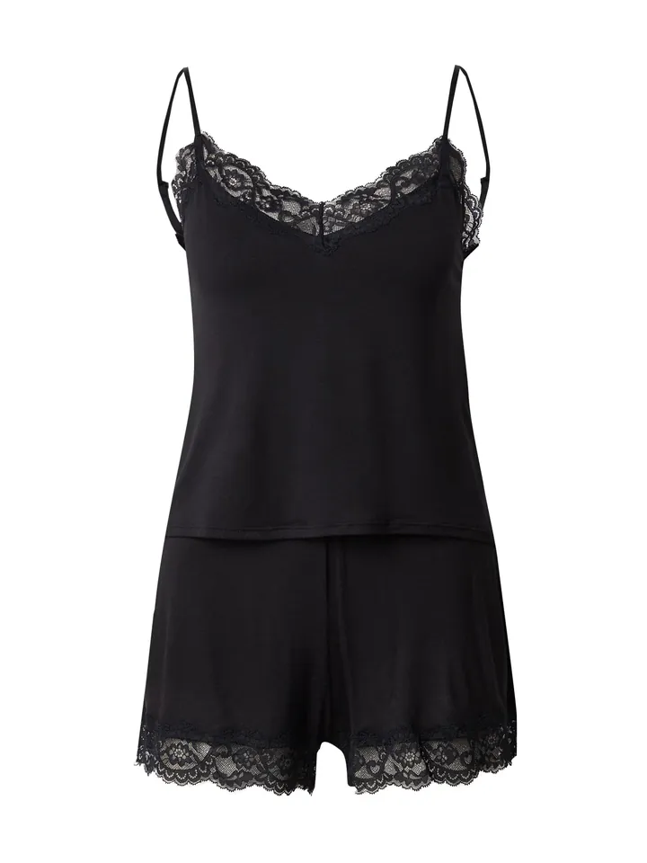 Hunkemöller Pijama de pantalón corto  negro