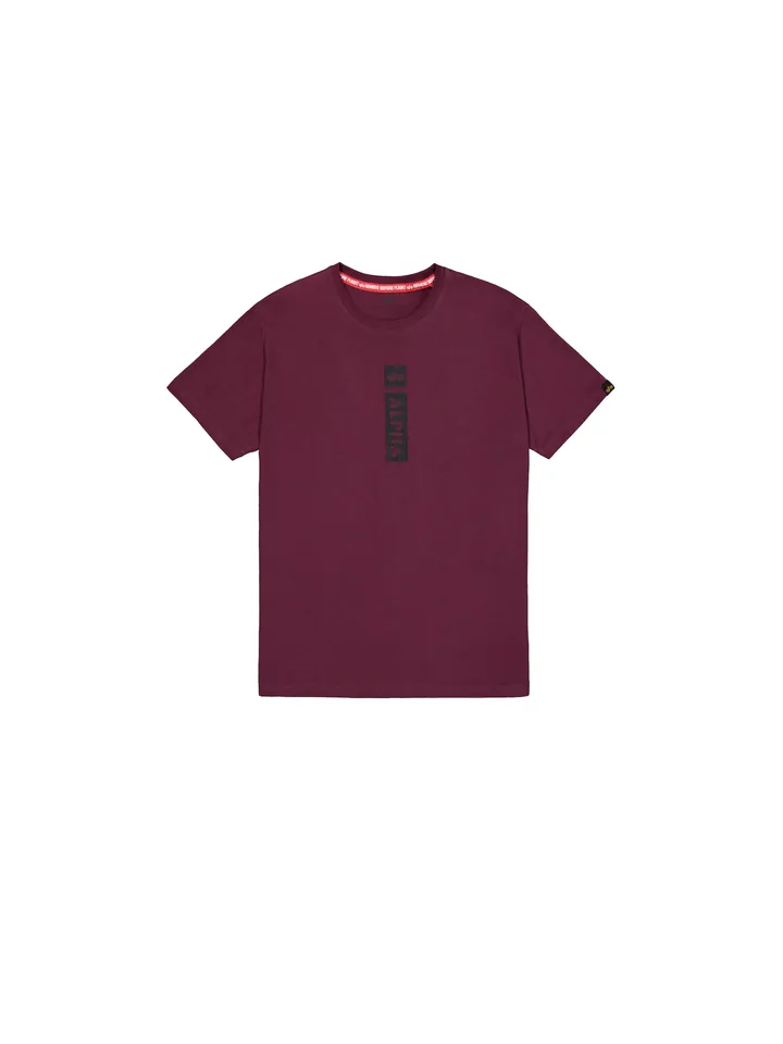 ALPHA INDUSTRIES Camiseta 'Alpha Puff' rojo cereza / negro