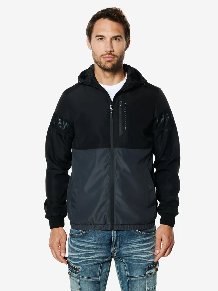 KOROSHI Chaqueta de entretiempo  antracita / negro