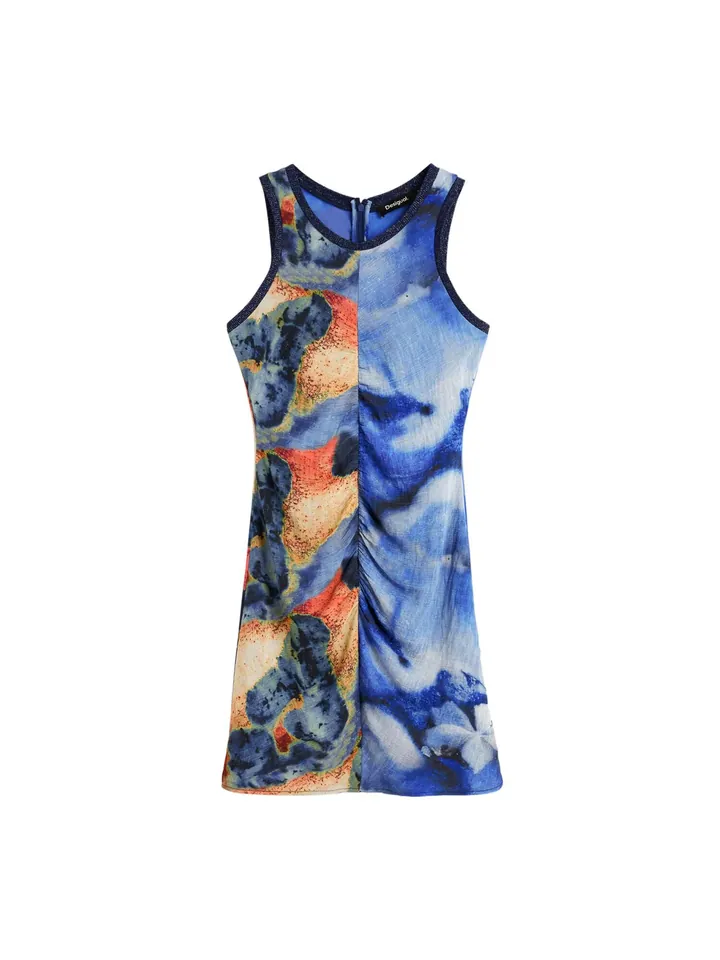 Desigual Vestido azul / amarillo / naranja