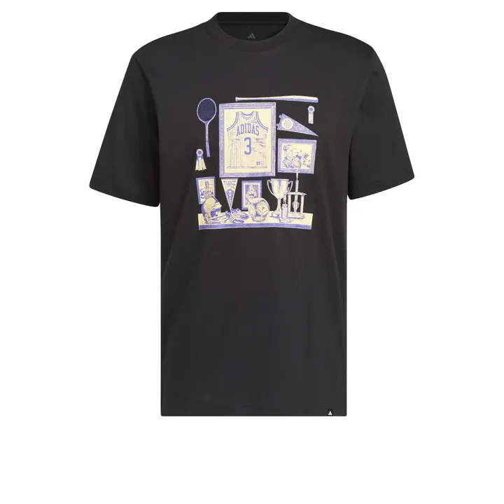 ADIDAS SPORTSWEAR Camiseta funcional 'Sports Bar Memorabilia' crema / lila claro / negro