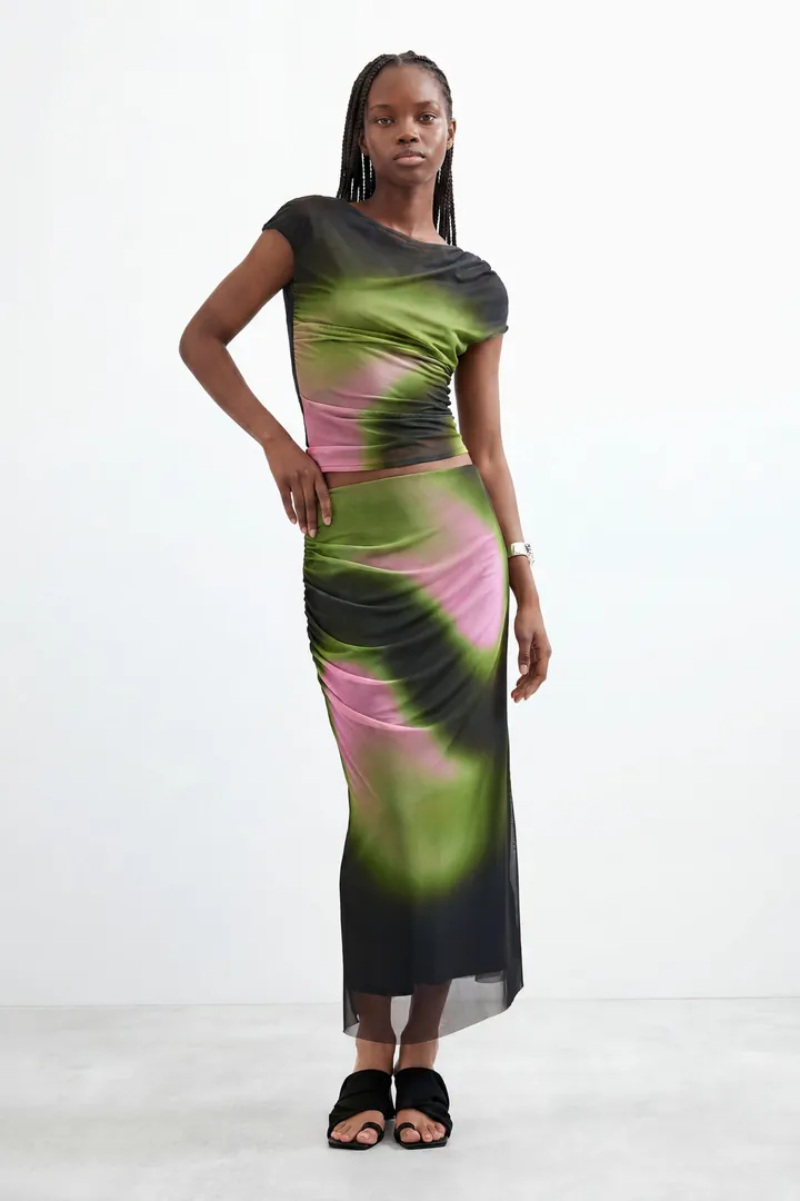 Desigual, Falda Tubo Punto, Mujer, Poliester, Negro, L