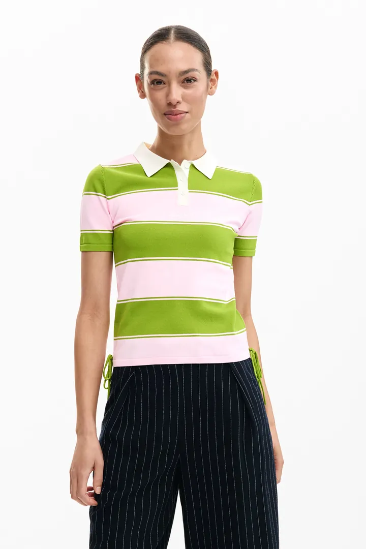 Desigual, Camiseta polo lazadas, Mujer, Rojo, L