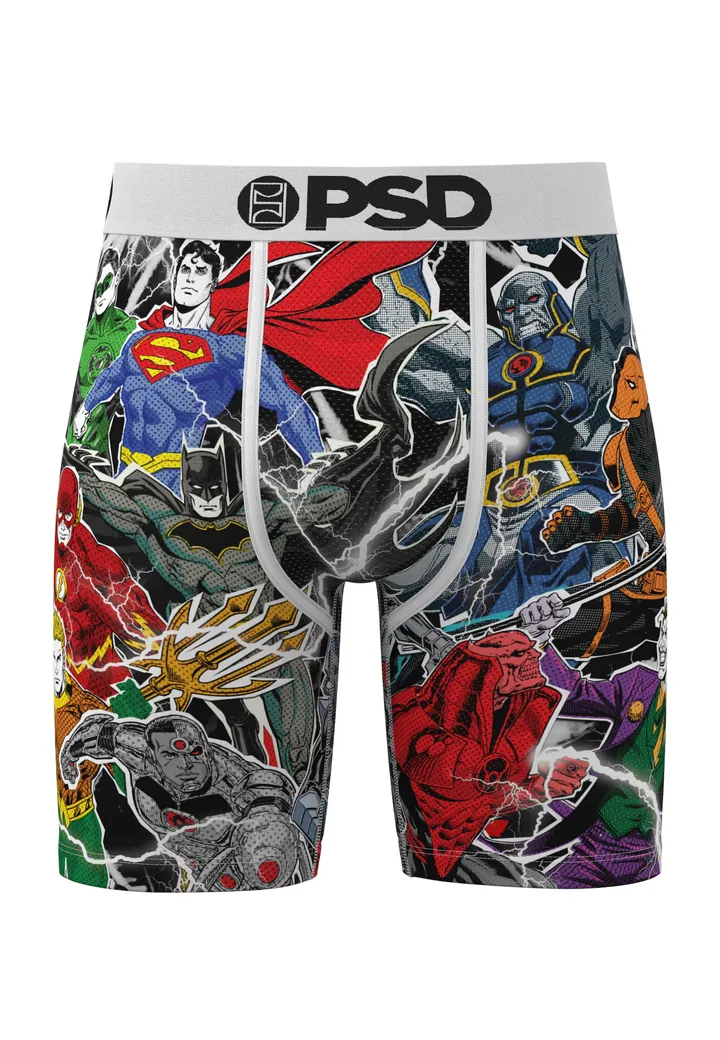 PSD Calzoncillo boxer 'DC Battle'  azul / gris claro / rojo sangre / negro