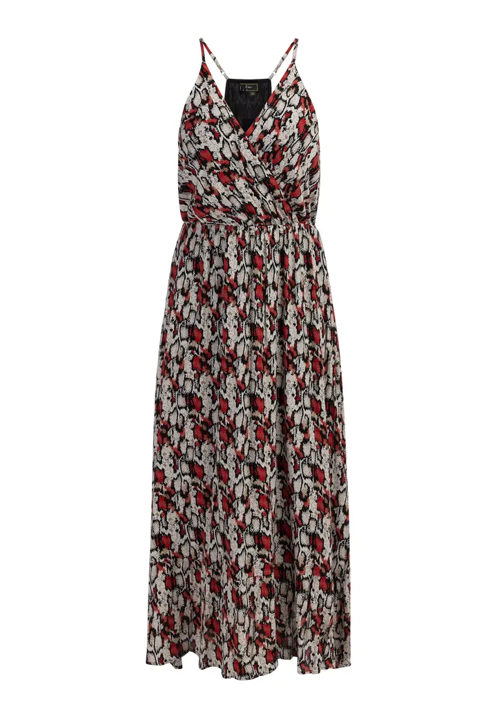 faina Vestido chamois / rojo / negro / blanco